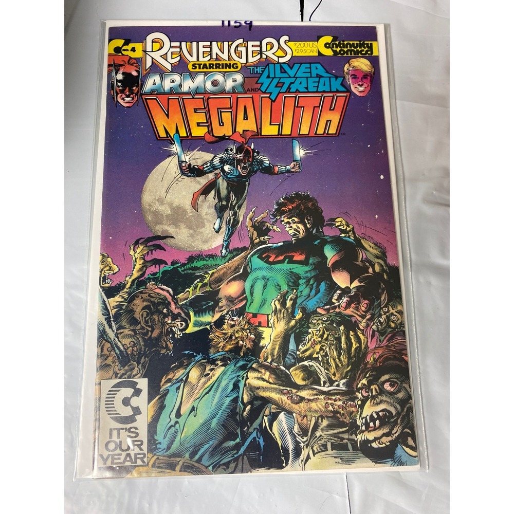 Revengers Megalith‎ 4 Continuity Comics 1992 Armor Silver Streak Neal Adams Art